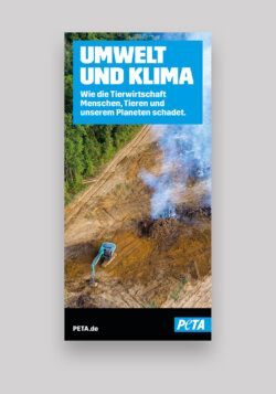 PETA Flyer Klima und Umwelt