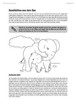 Arbeitsblatt – Geschichten aus dem Zoo
