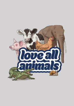 Organic Klebetattoo - Love all Animals