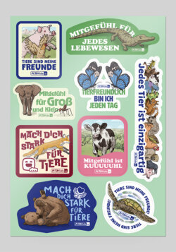 Stickerbogen mit frechen Sprüchen
