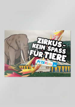 Sticker Elefant – Zirkus – kein Spaß für Tiere