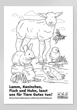 Ausmalbild Tierkinder
